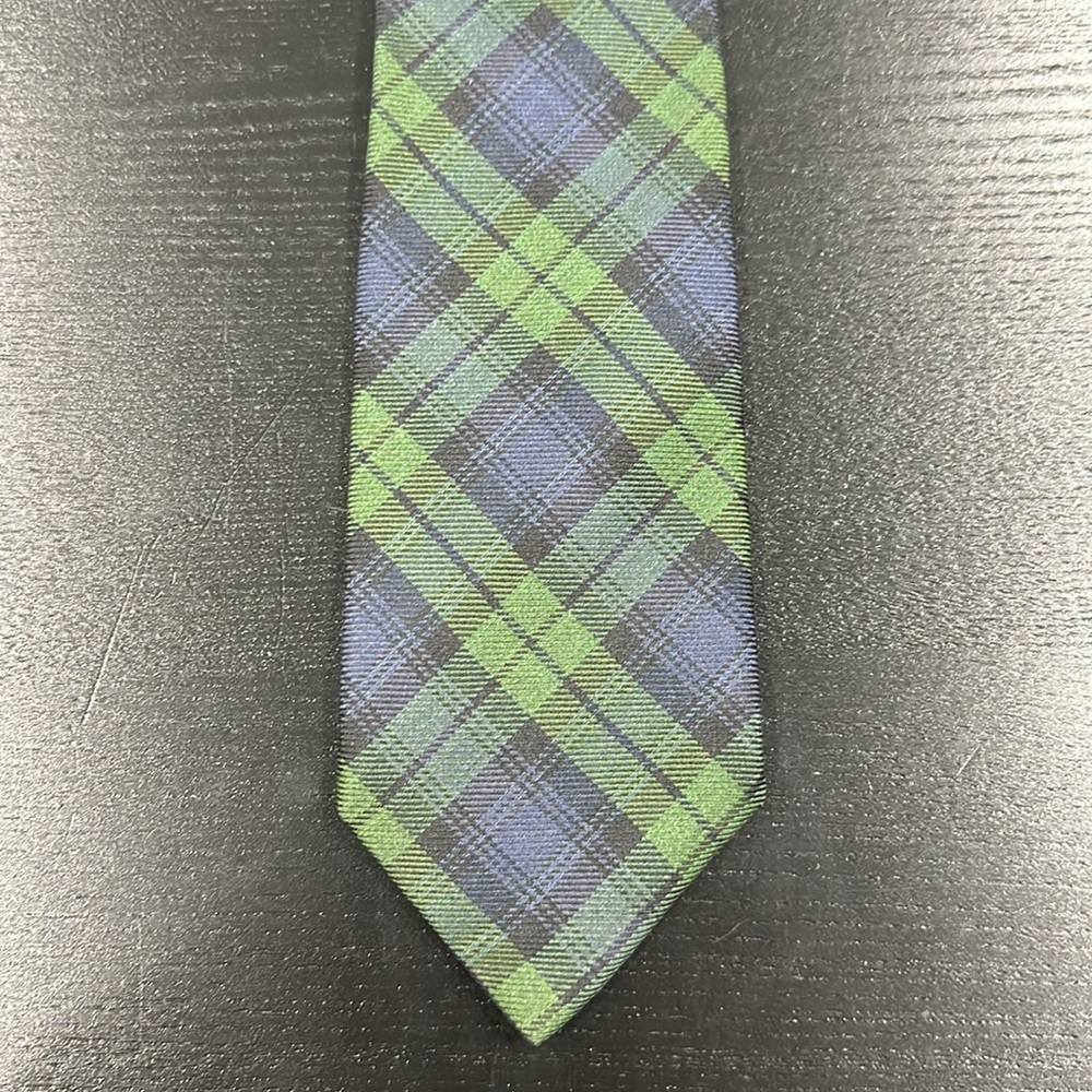 Aquascutum London Vintage Silk Plaid Tie - Picture 5 of 6